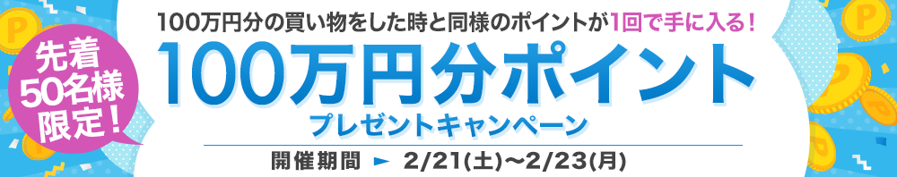100万円決済ポイントキャンペーン
