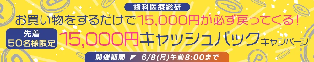 【先着50名様限定】15,000円キャッシュバックキャンペーン