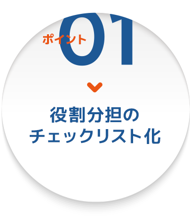 ポイント① 役割分担のチェックリスト化