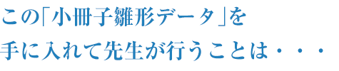 この小冊子データを入れて先生が行うことは