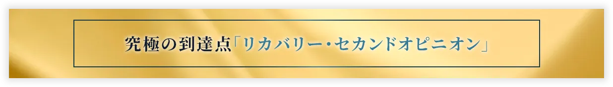 究極の到達点「リカバリー・セカンドオピニオン」