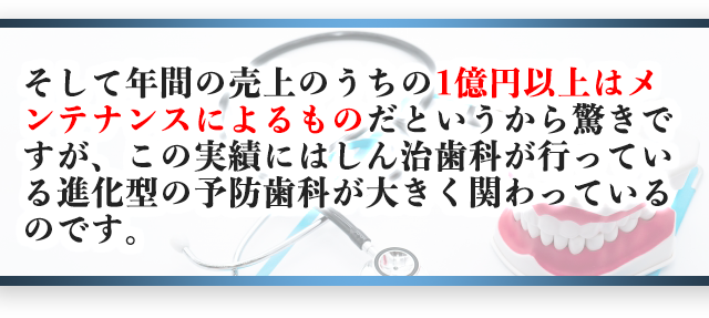 年間の売上のうちの1億円以上はメンテナンスによるもの