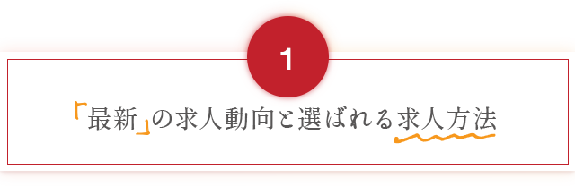 【１、最新の求人動向と選ばれる求人方法】