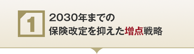 ①【2030年までの保険改定を抑えた増点戦略】