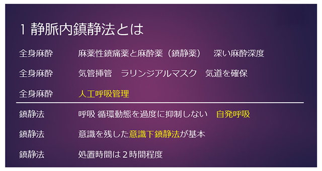 静脈内鎮静法とは