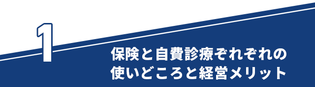 ●保険と自費診療ぞれぞれの使いどころと経営メリット●