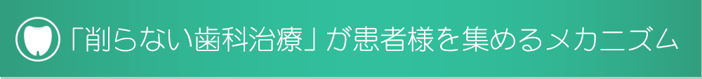 「削らない歯科治療」が患者様を集めるメカニズム