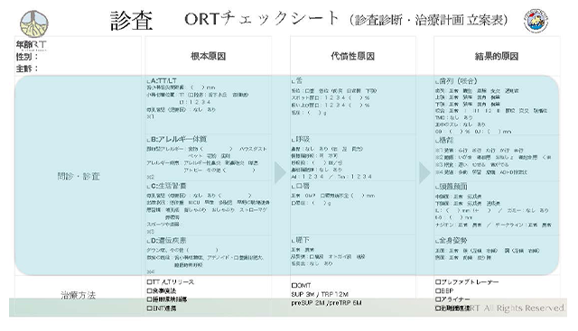 ORTチェックシート