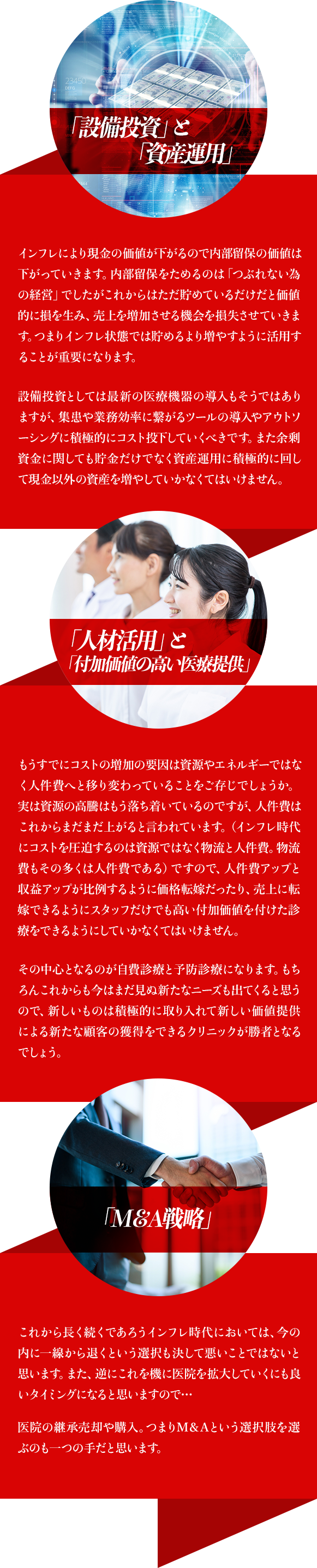 「設備投資」と「資産運用」