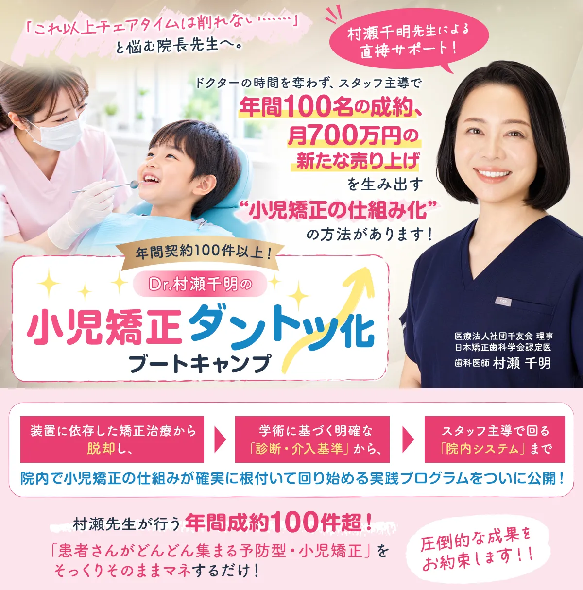 村瀬千明の「小児矯正ダントツ化」ブートキャンプ